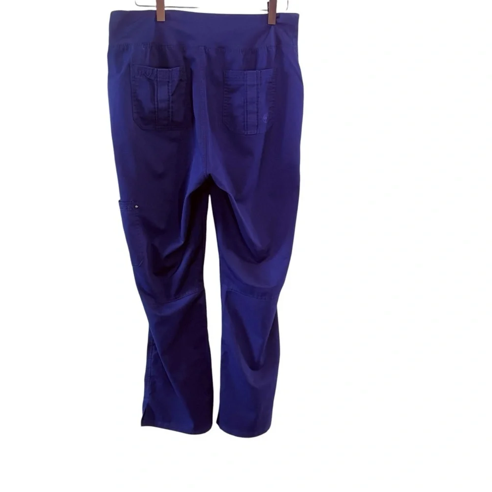 Healing Hands Tori Scrub Pants Womens Medium Blue Good Yoga Purple Label